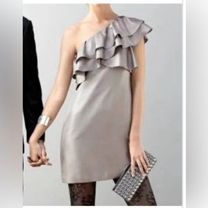 Banana Republic One shoulder Ruffle Dress